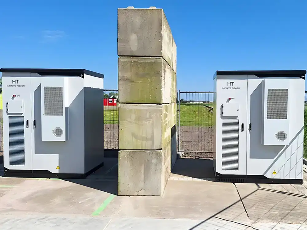 Projets d’alimentation énergétique par stockage d’énergie extérieur de HT Infinitepower